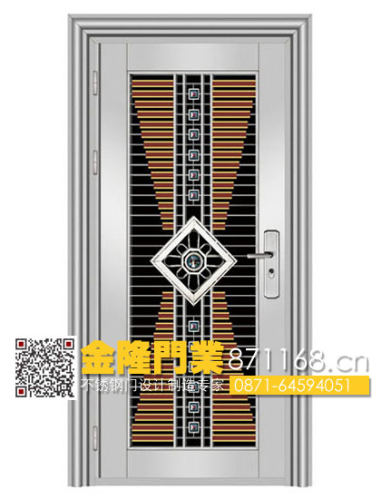 云南昆明不锈钢门厂 不锈钢防盗门 金隆门业