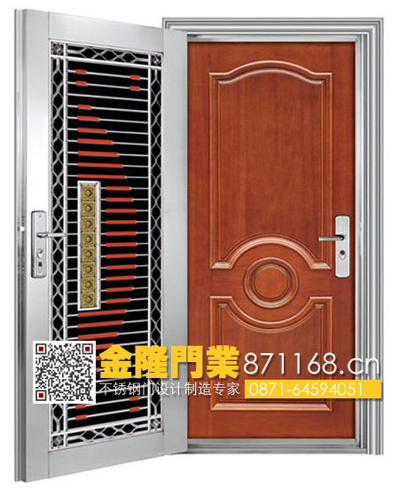 云南昆明不锈钢套装门厂家 室内实木/钢套装门批发价格 福州